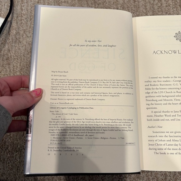 “The Silence Of God” By Gale Sears - A Historical Novel - Hardcover Book - Picture 6 of 9